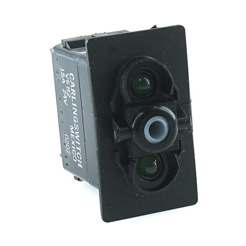 on-off-on Schalter, 24V/15A, für Contura II, III, IV, V, LED 1 grün hell, LED 2 grün hell