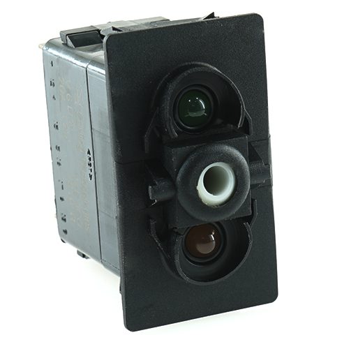 on-off-on Schalter 12V/20A, LED 1 grün hell, LED 2 orange