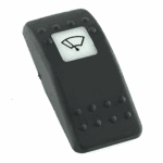 Wippe Contura II, schwarz, quadratische Linse weiß, Symbol „Scheibenwischer vorn“