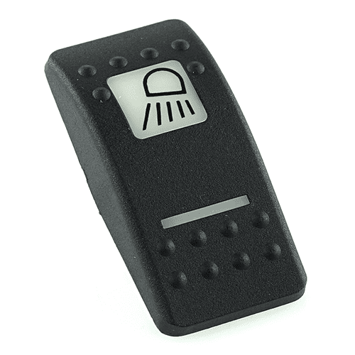 Wippe Contura II, schwarz, quadratische und schmale Linse weiß, Symbol "Arbeitsscheinwerfer vorn"