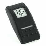 Wippe Contura II, schwarz, quadratische und schmale Linse weiß, Symbol „Scheibenwischer/-wascher“