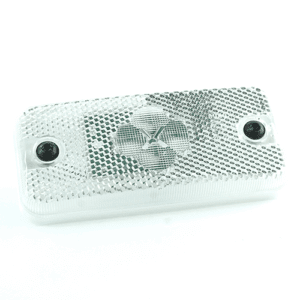 LED-Seitenmarkierungsleuchte 24V, weiß, 110x50mm, mit Rückstrahler, AMP-JPT-Anschlussstecker