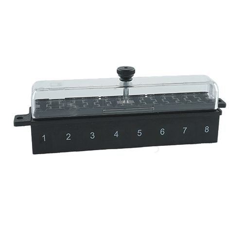 Sicherungsdose für UniVal, 8-polig, mit Deckel und Deckelschraube