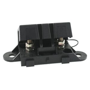 Fuseholder for midi- & stripfuse 30mm, 1-fold, with mounting brackets & cover