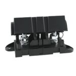 Sicherungshalter für MEGA Sicherungen, mit Deckel und Befestigungslaschen