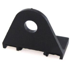 Haltewinkel, links, mit erhabener Führung und Rasten, für Sicherungsdose 5001650