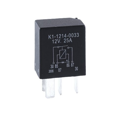 Mikro-Relais 12V, 25A, Schließer, mit Diode, vergossen