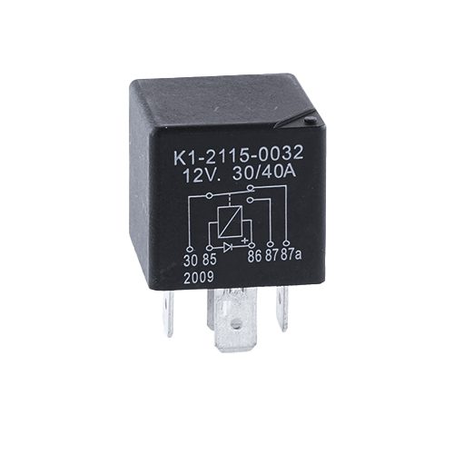 Mini Relay 12V, 30/40A, changeover contact, with diode, sealed