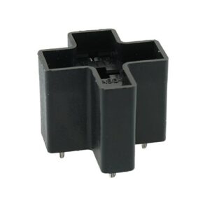THT Mini Relay Socket, central plug, 5-pole, 5x 6.3mm, partially assembled: 2/4/6/8, PCB mounting