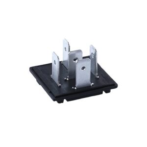 Relay Base 5 pole, 5x6.3mm, without printing, with circular notch