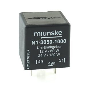 Universalblinkgeber 9V...30V, 60W/12V...120W/24V, vollelektronisch, ohne Start-Stop-Eingang