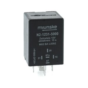 Zeitrelais 12V, NC 10A/NO 15A, 15s, abfallverzögert, nicht potentialfrei