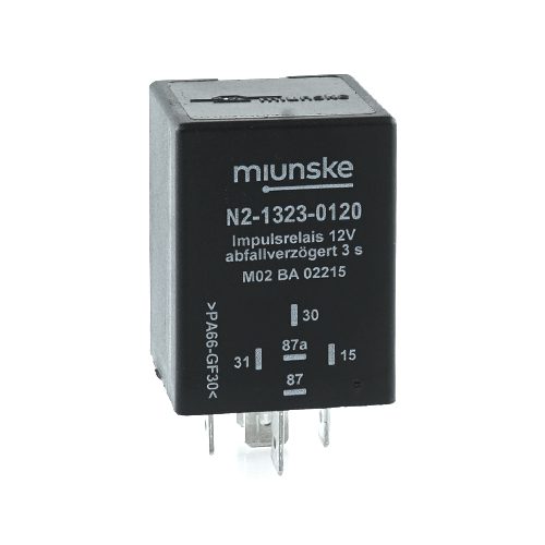 Impuls-Relais 12V, 3s, abfallverzögert, nicht potentialfrei, negativ getriggert, mit Schutzdiode