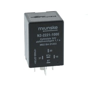 Zeitrelais 24V, NC 10A/NO 15A, 1,1s, abfallverzögert, nicht potentialfrei