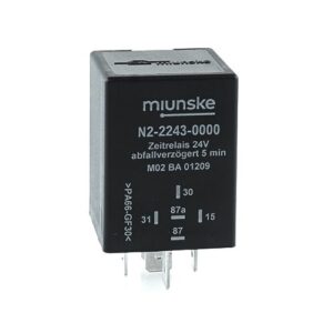 Zeitrelais 24V, NC 10A/NO 15A, 5min, abfallverzögert, nicht potentialfrei