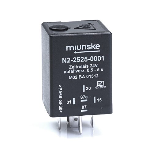 Zeitrelais 24V, 0,5...5s einstellbar, abfallverzögert, nicht potentialfrei, retriggerbar