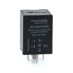 Wisch-Wasch-Intervall-Relais 24V, Power-K, einstellbare Intervallzeiten 2...20s, Nachwischdauer 4s