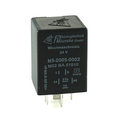 Wiper-Wash Interval Relay 24V, interval duration 5s, afterwiping duration 4s