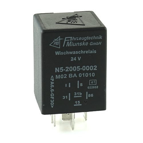 Wiper-Wash Interval Relay 24V, interval duration 5s, afterwiping duration 4s