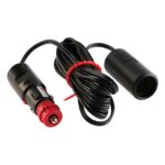 Safety Universal Plug 8A/6-24V and coupler for cigarette lighter plug, flat cable 2×0.75mm², length 4m