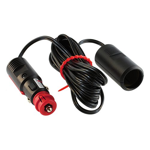 Safety Universal Plug 8A/6-24V and coupler for cigarette lighter plug, flat cable 2x0.75mm², length 4m
