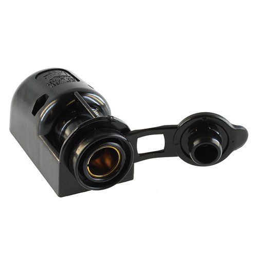 Aufbau-Steckdose 2-polig, 6-24V/16A, mit Deckel