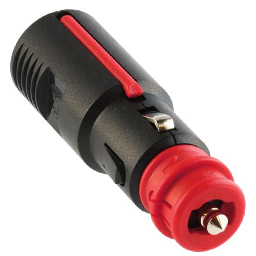 Universal-Stecker 8A/6-24V, mit geschraubter Zugentlastung, teilmontiert