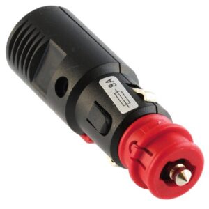 Safety Universal Plug  8A/6-24V, with maze-like strain relief, with integrated torpedo fuse 8A