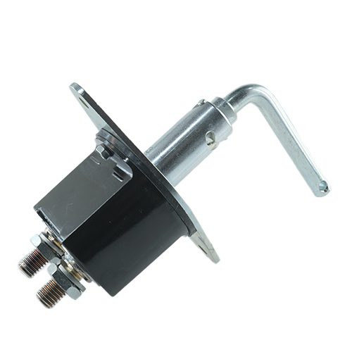 Battery Disconnect Switch, 250A/24V, (2500A/5sec), housing and grip of metal, flange elongate, shaft- Ø22mm, hole distance 100mm