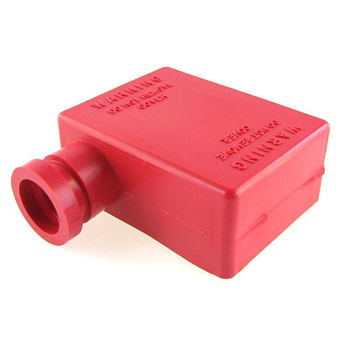 Batterieklemmabdeckung, rot, Kabeleintritt Ø17,5mm, rechts