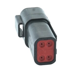 Receptacle 4way, DT04-series, black
