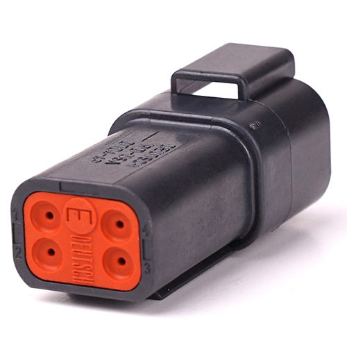 Stiftgehäuse 4-polig, schwarz