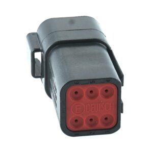 Receptacle 6way, DT04-series, black