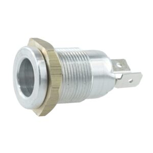 Built-in Socket 2-pole, 12/24V, flat terminal 6.3mm