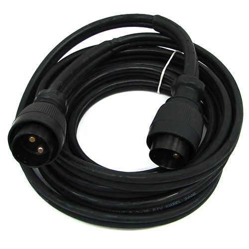 2-pole Military Connector, 24V, VG 96 917, connecting cable 6m, with 2 overmoulded plugs