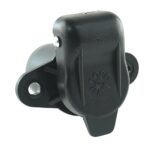 Socket 3-pole, 12/24V with fitting flange, with female terminals & cover