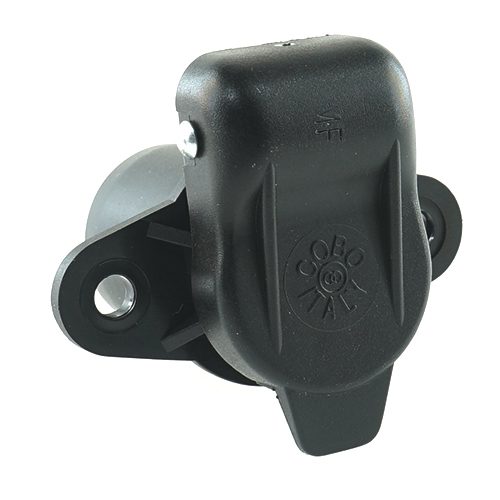 Socket 3-pole, 12/24V with fitting flange, with female terminals & cover