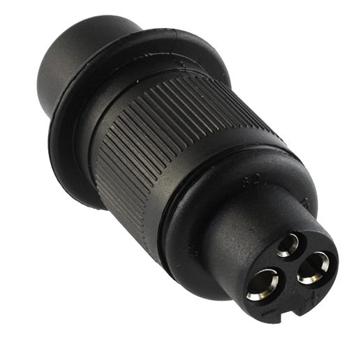 3-poliger Stecker, mit Kontaktbuchsen, inkl. Schutzkappe