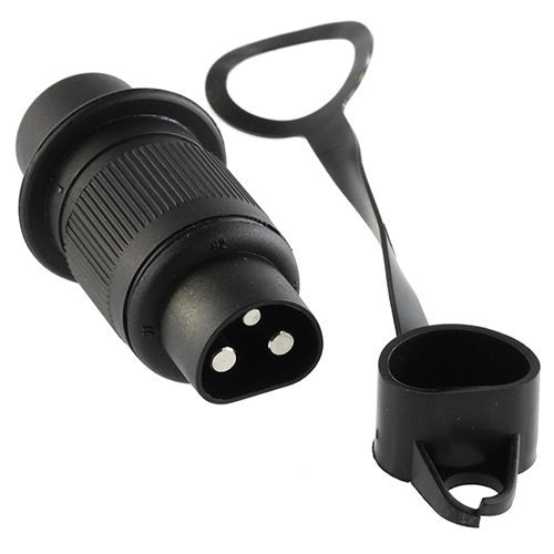 Anbaugerätestecker, 3-polige Stecker, mit Kontaktstiften, inkl. Schutzkappe