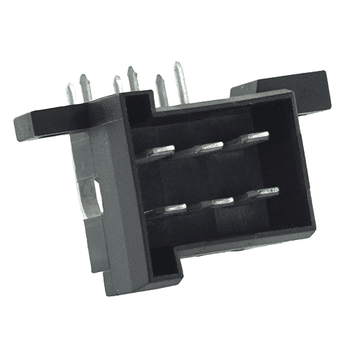 Male Multipoint Connector, angulated, 5mm, 6-pole (2x3)