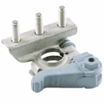 Battery Clamp “-“, QUICK LOCK, snap closing left, 3 x bolts M6
