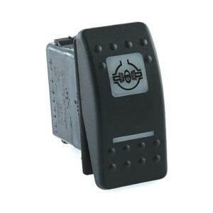 on-on Schalter, 12V/20A, Contura II, LED 1 grün hell, LED 2 rot hell, quadratische und schmale Linse weiß, Symbol "Differenzialsperre"