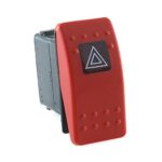 Multi Circuit Switch, 12V, Contura II, LED 1 red, square lens red, symbol “hazard warning”