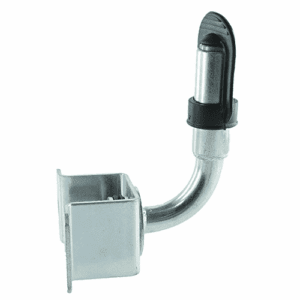 Socket Tube for Rotating Beacon Lights, angulate, slewable, 95 x 160, with rubber cap