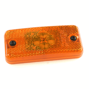 LED-Seitenmarkierungsleuchte 12V, gelb, 110x50mm, mit Rückstrahler, AMP-JPT-Anschlussstecker