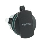 Power-Steckdose, 12/24V, max.20A, Gewindehülse grün, mit Deckel bedruckt