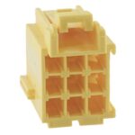 junior power timer housing, 9-pole (3×3), yellow