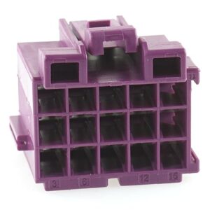 Junior-Power-Timer Buchsengehäuse, 15-polig (3x5), violett