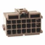 Junior-Power-Timer Buchsengehäuse, 21-polig (3×7), Kodierung A, braun