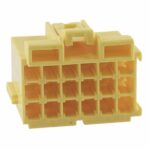 Junior-Power-Timer Buchsengehäuse, 18-polig (3×6), Kodierung A, gelb
